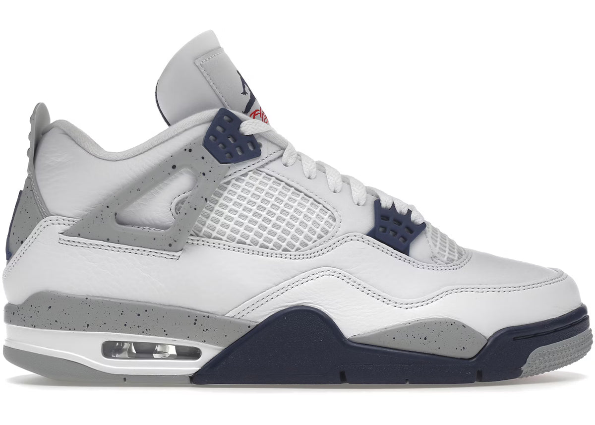 Jordan 4 White Midnight Navy