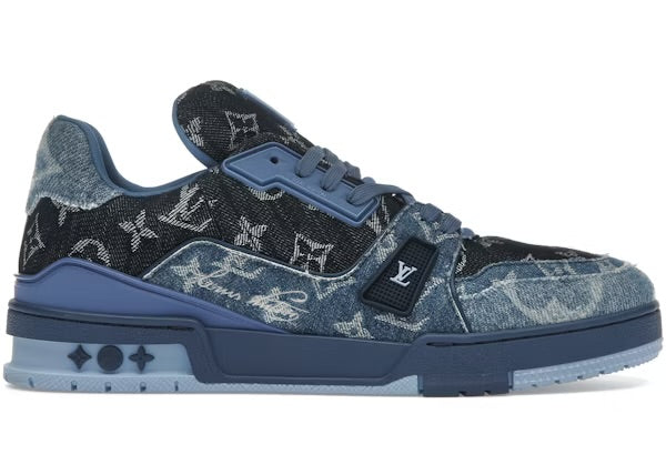 Louis Vuitton Trainer Blue Patchwork Monogram