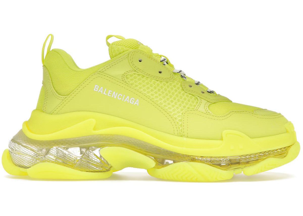 Balenciaga Triple S Fluo Yellow (Clear Sole)