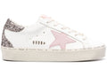 Golden Goose White Antique Pink Glitter