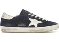 Golden Goose Navy Suede White