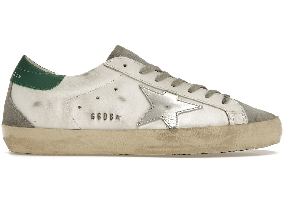 Golden Goose White Silver Green