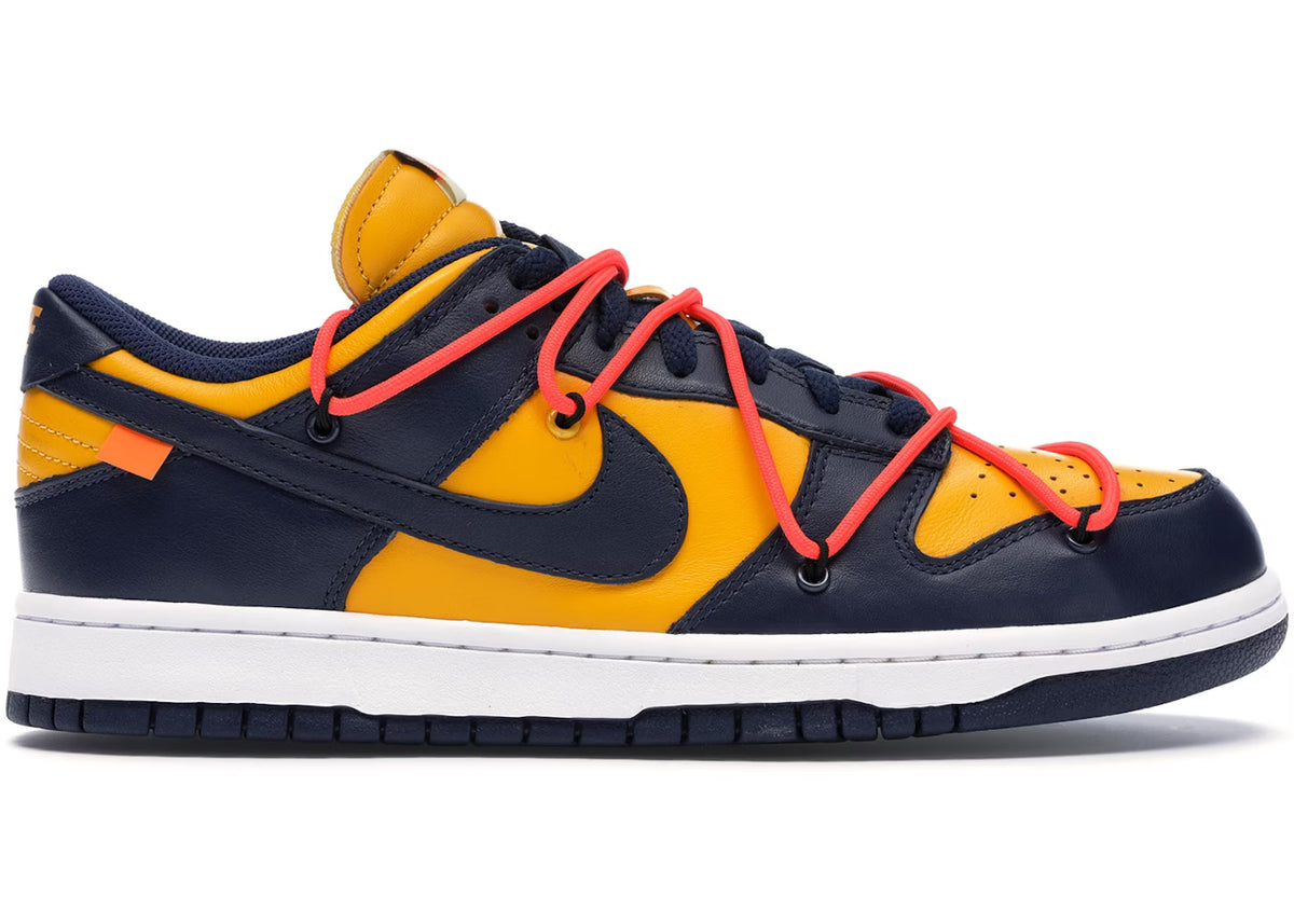Off White x Nike Dunk Low University Gold